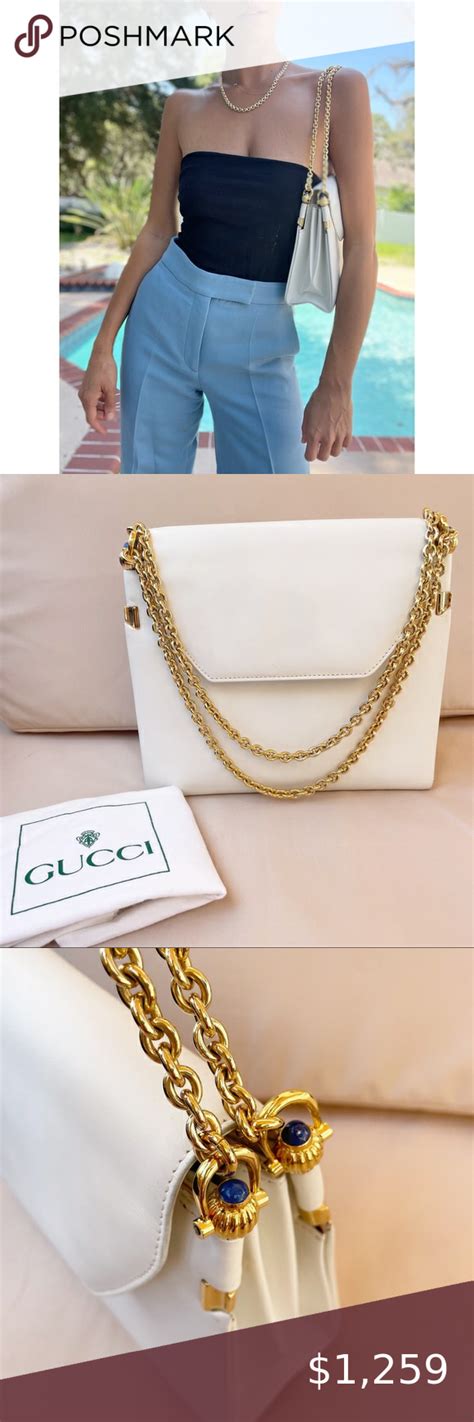 borsa gucci vintage con lapislazzuli|antique Gucci shoulder bag.